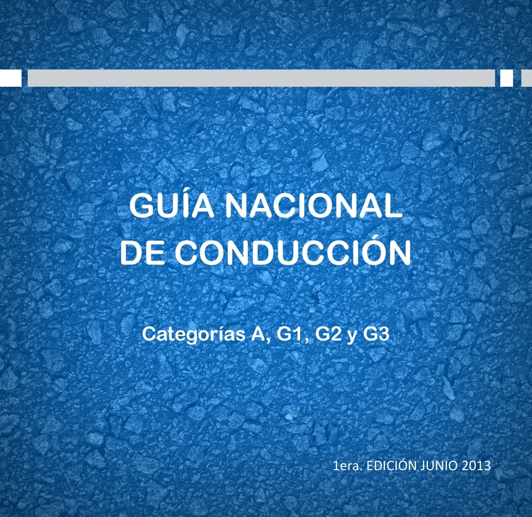 Portada del material de estudio para el examen teórico